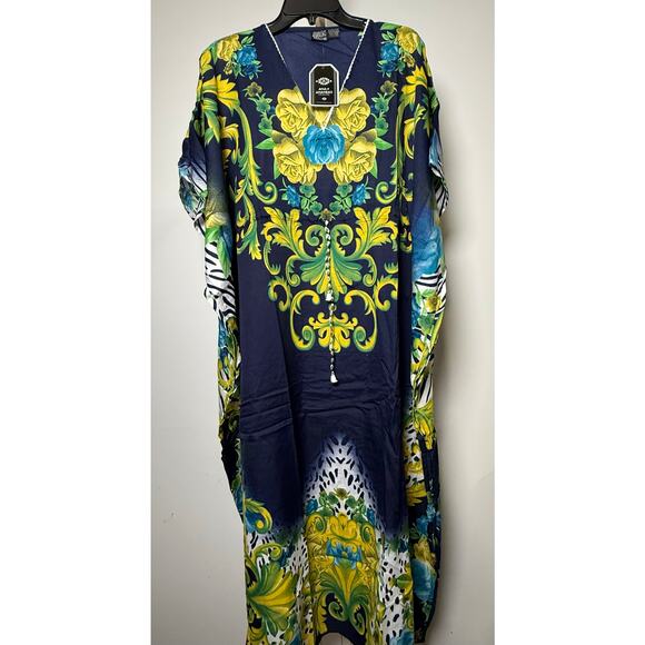 Maxi long Kaftan Women's Maxi Dress, Cover-Ups, One Size - Picture 5 of 7